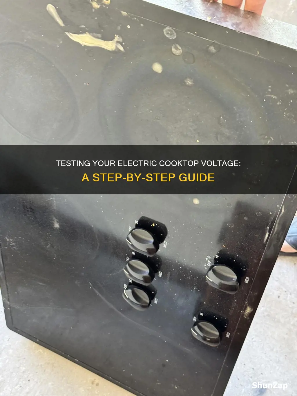 how to check voltage to electric cooltop