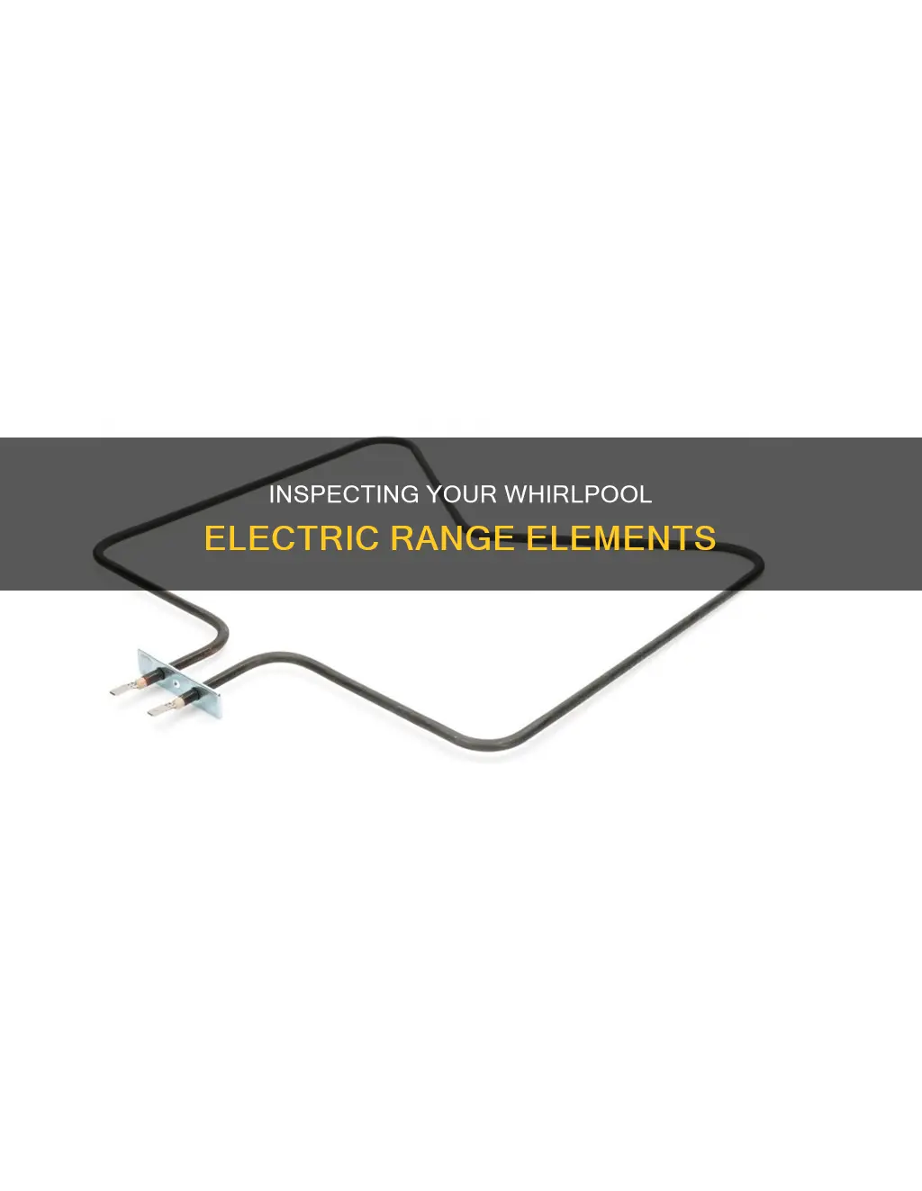how to check whirlpool electric range element