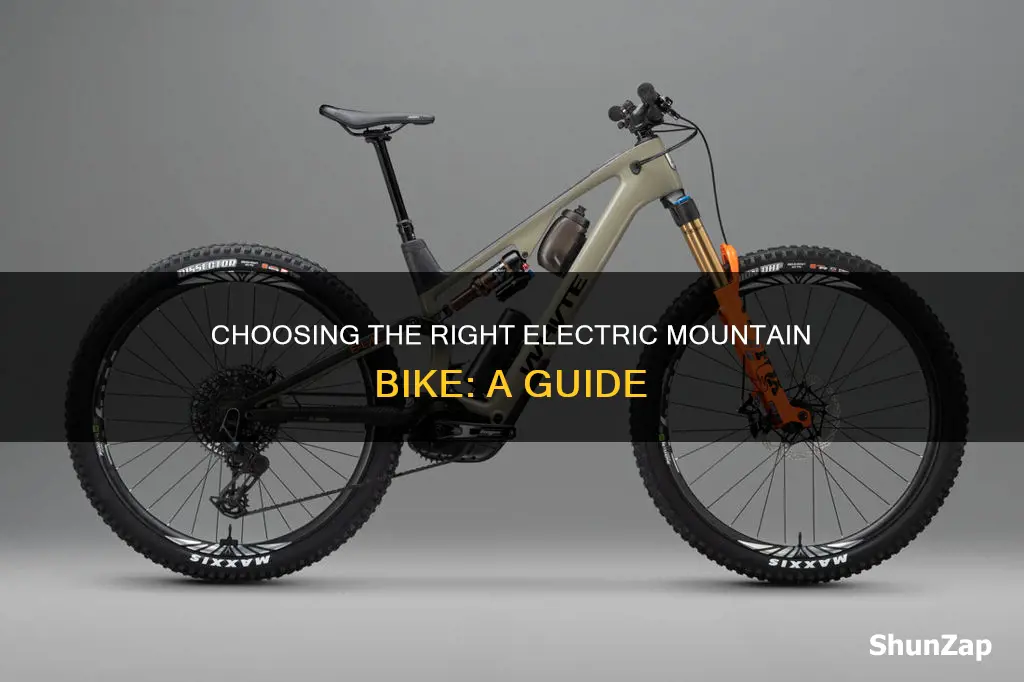 how to choose an electric mountain bike