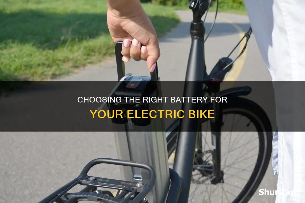 how to choose battery for electric bike