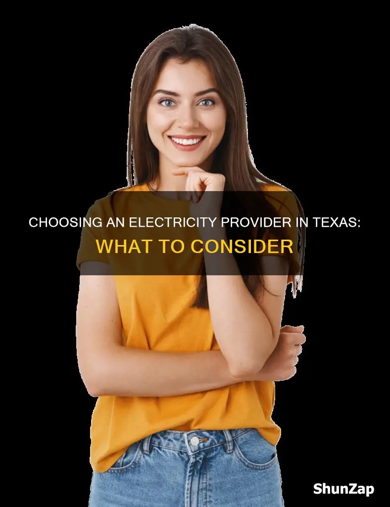 how to choose electricity provider in texas