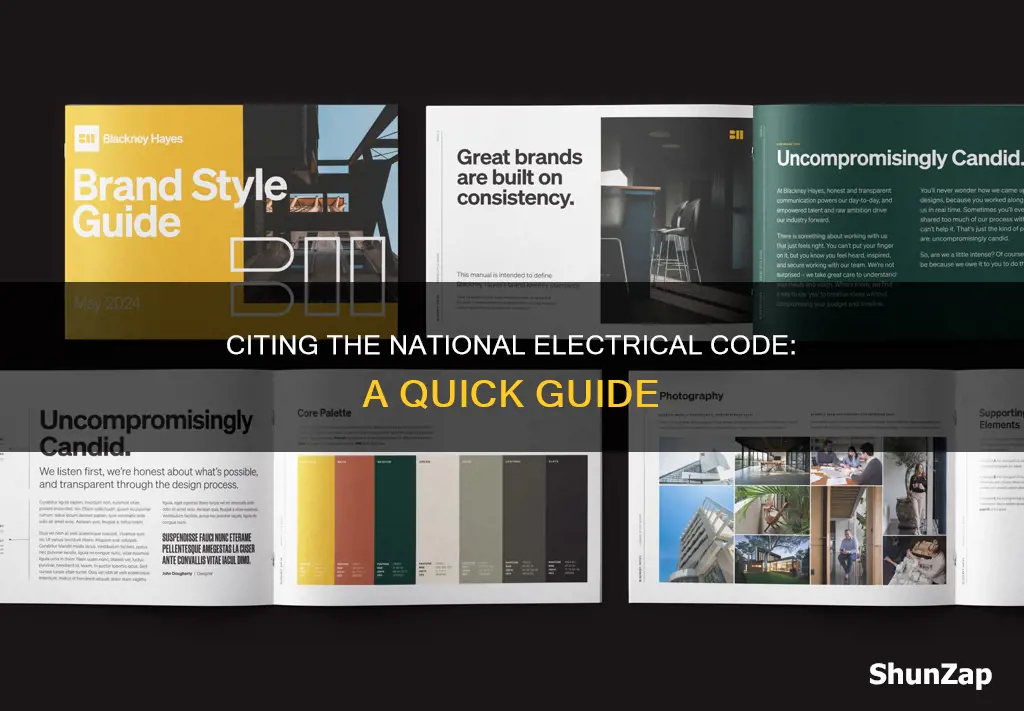 how to cite the national electrical code