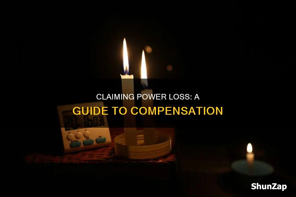 how to claim for loss of electricity