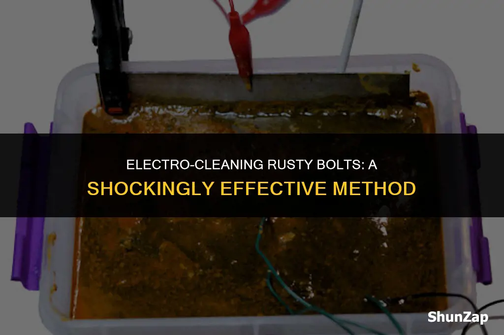 how to clean rusty bolts using electricity