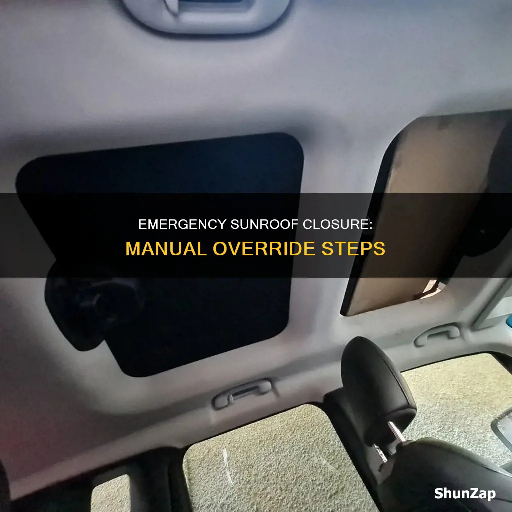 how to close a electric sunroof manually