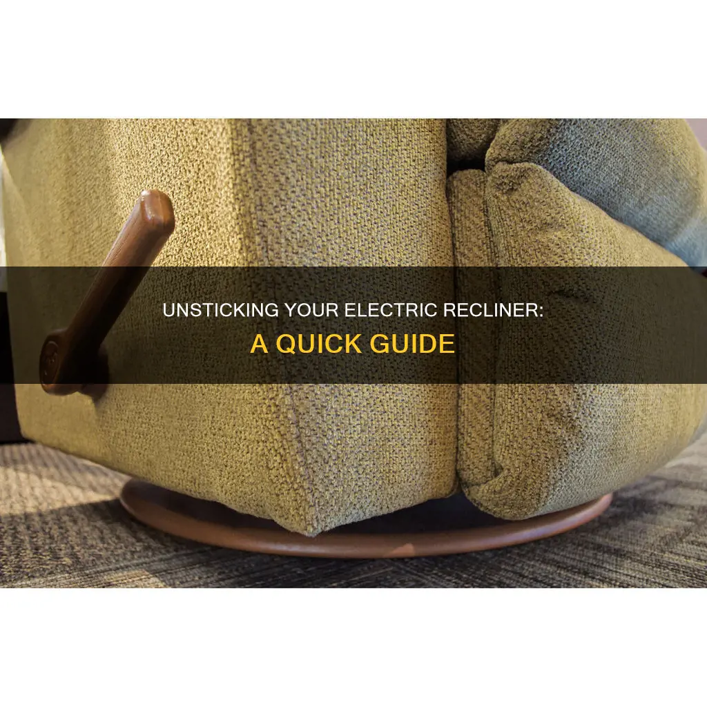 how to close a stuck electric recliner