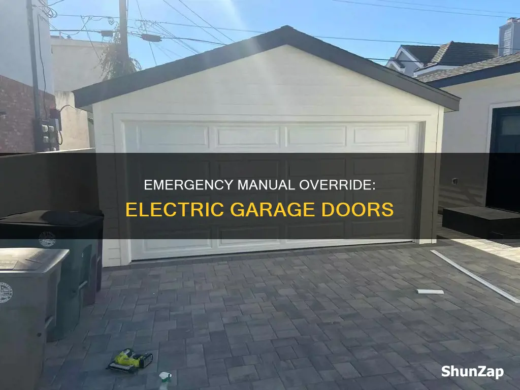 how to close electric garage door manually