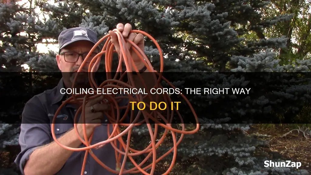 how to coil electrical cords or cables