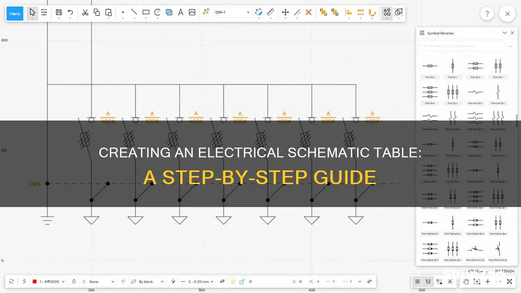 how to complete an electrical schematic table