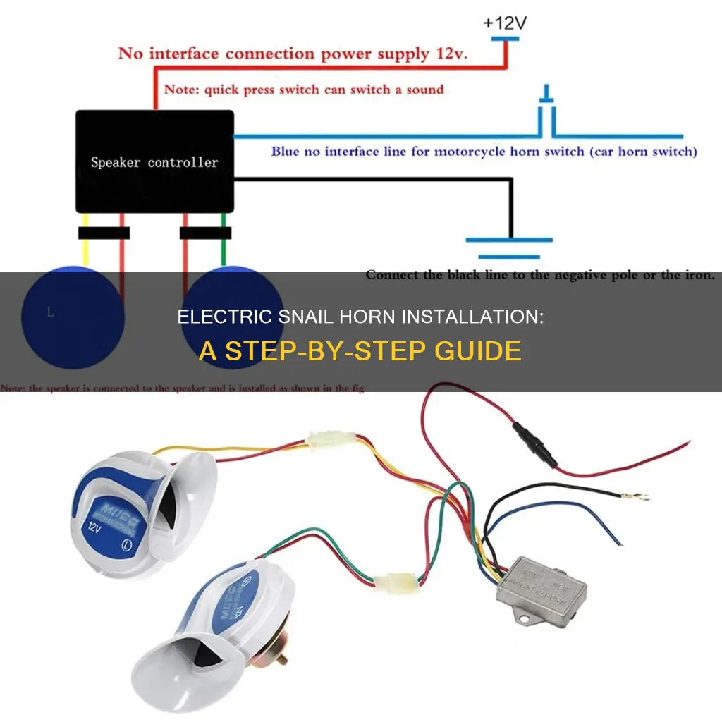 how to connect 300db electric snail horn