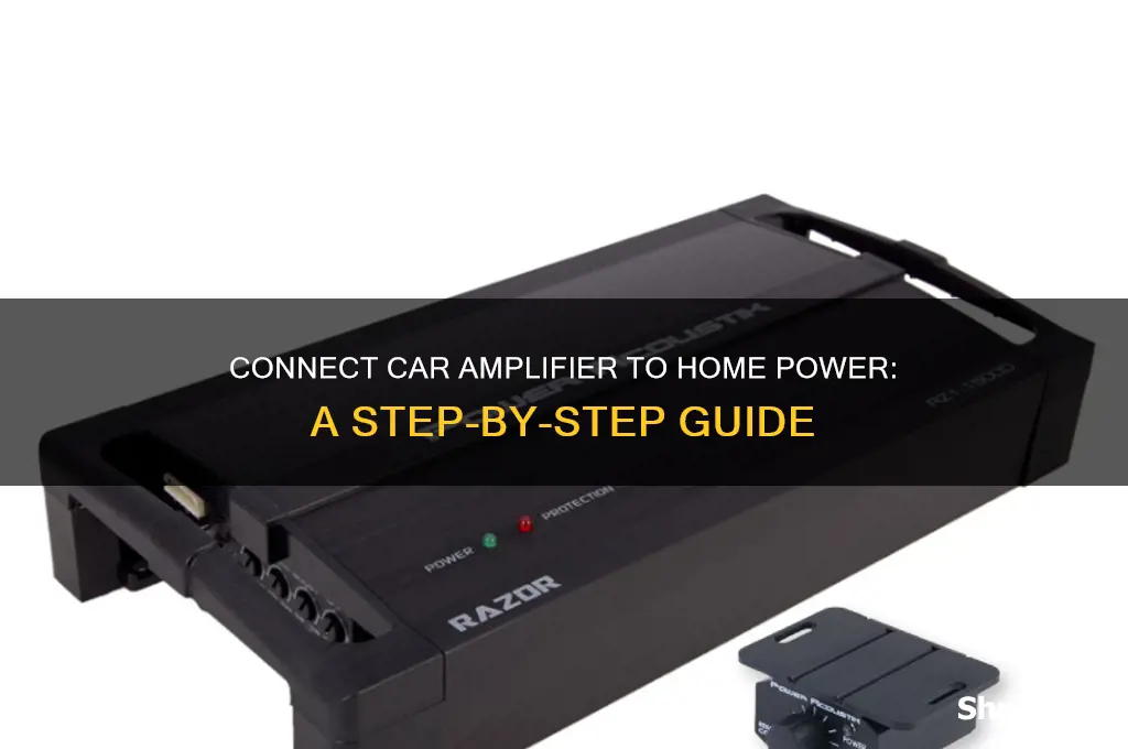 how to connect a car amplifier to home electric