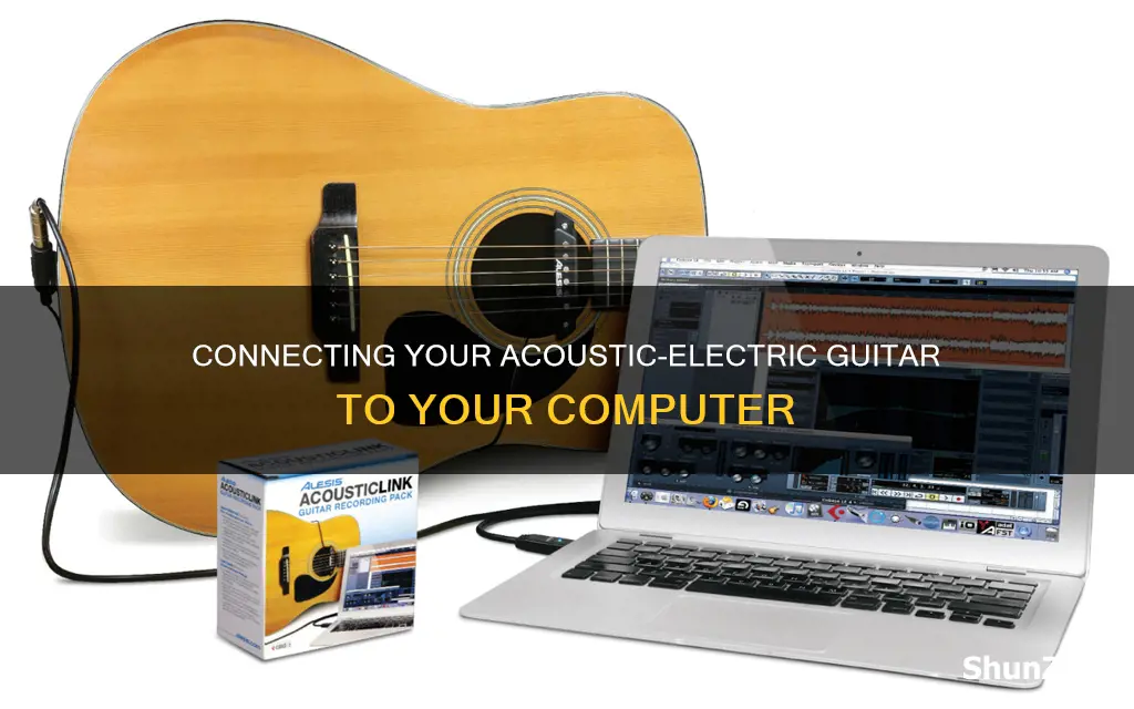 how to connect acoustic electric to computer