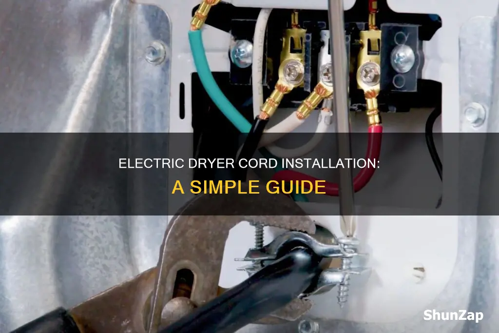 how to connect an electric dryer cord