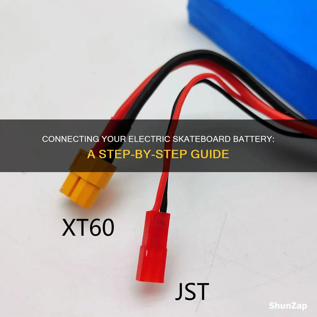 how to connect battery to electric skateboard