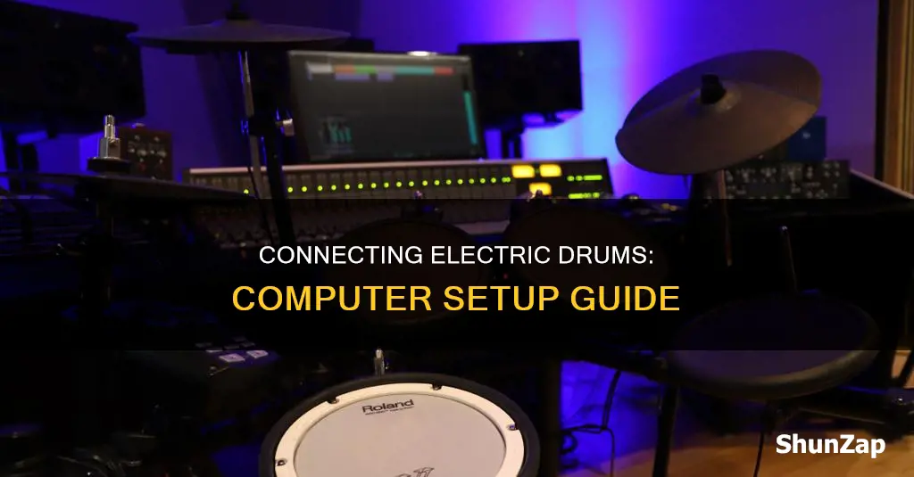 how to connect electric drums to computer