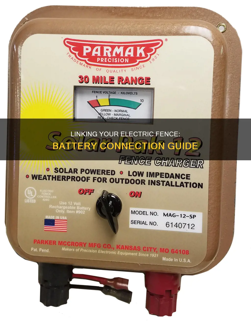 how to connect electric fence to battery
