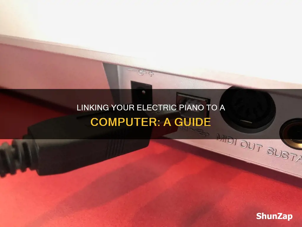 how to connect electric piano to computer