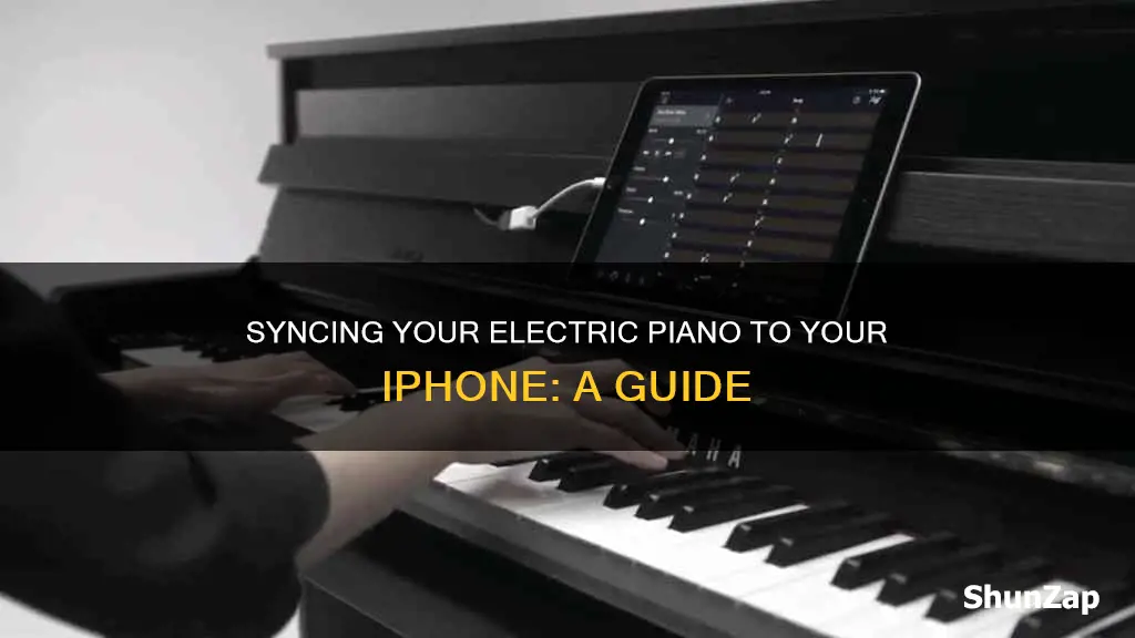 how to connect electric piano to iphone