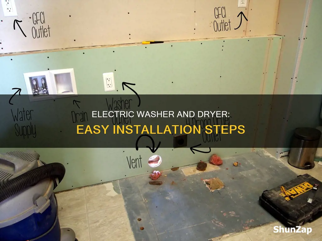 how to connect electric washer and dryer