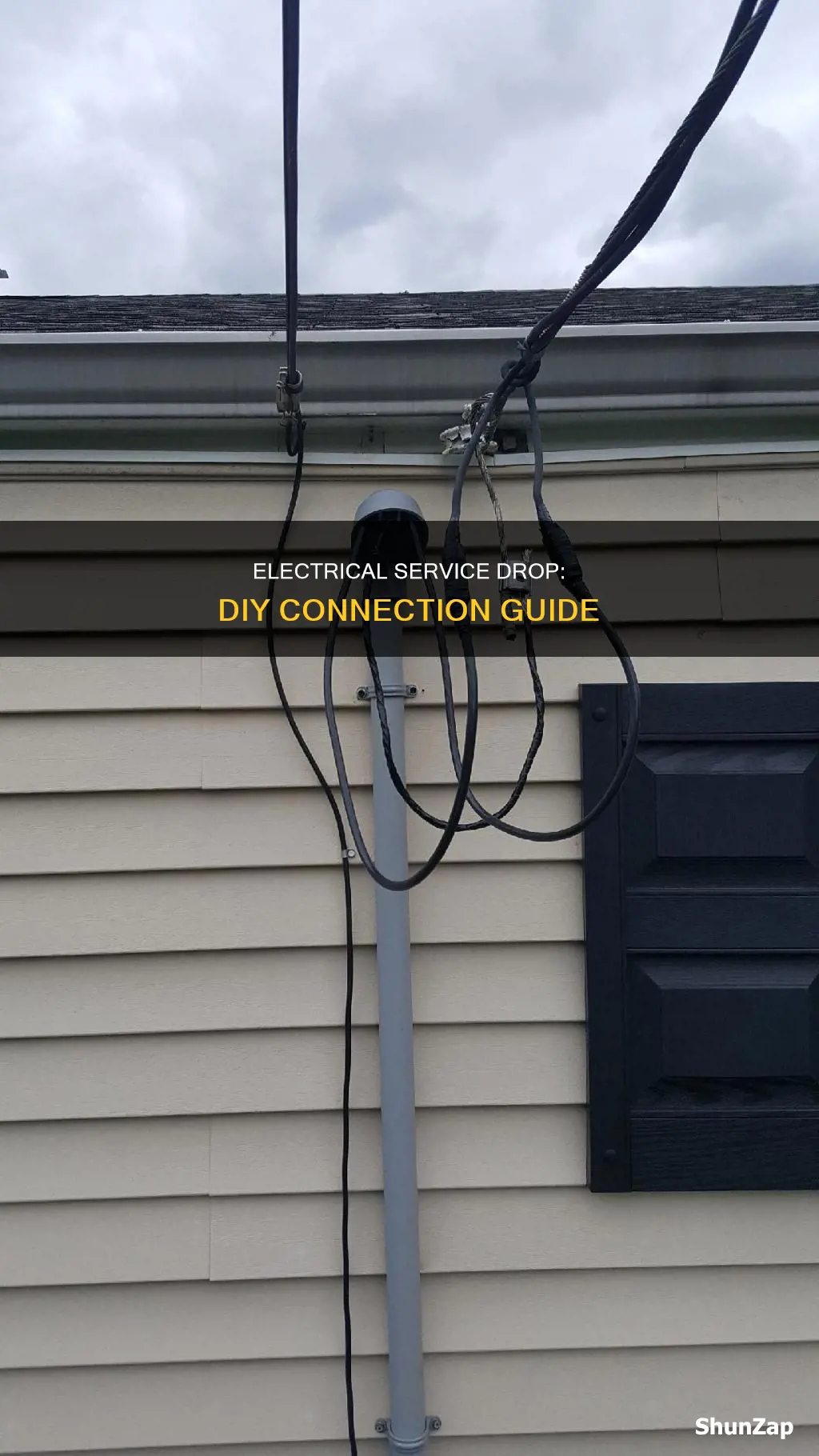 how to connect house electrical service drop