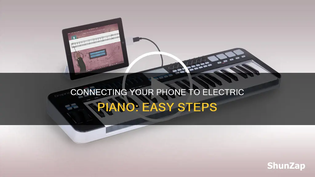 how to connect phone to electric piano