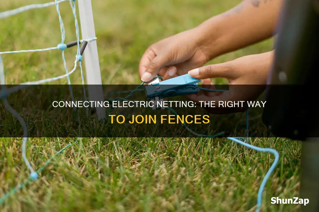 how to connect two electric netting together