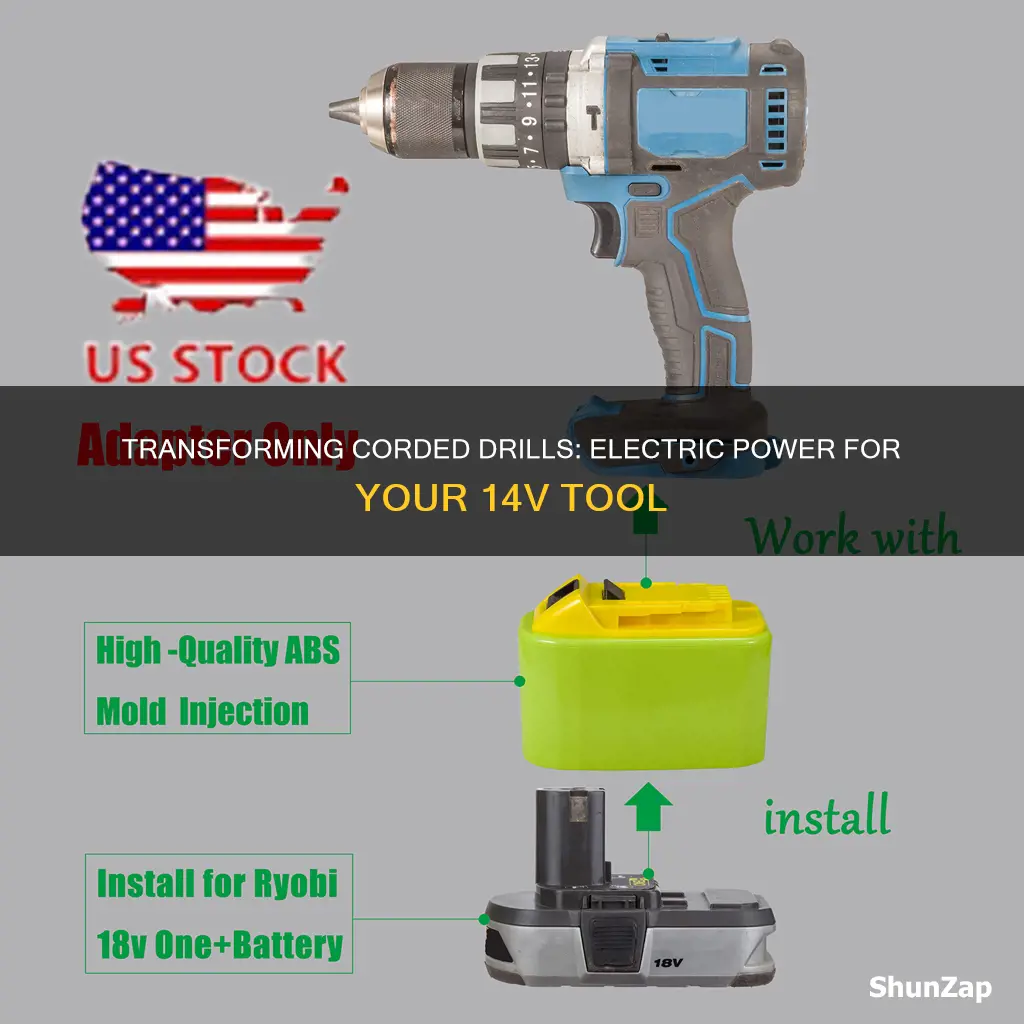 how to convert 14v drill to electric