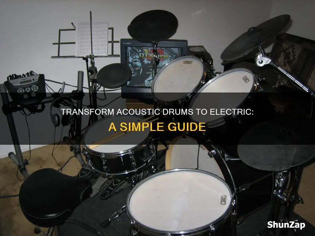 how to convert acoustic drums to electric