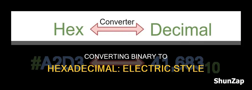 how to convert binary to hexadecimal electric