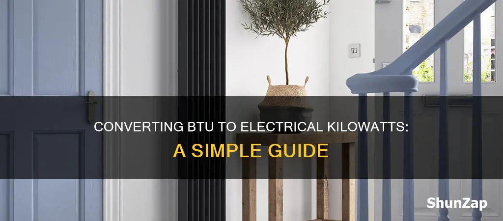 how to convert btu to electrical kw