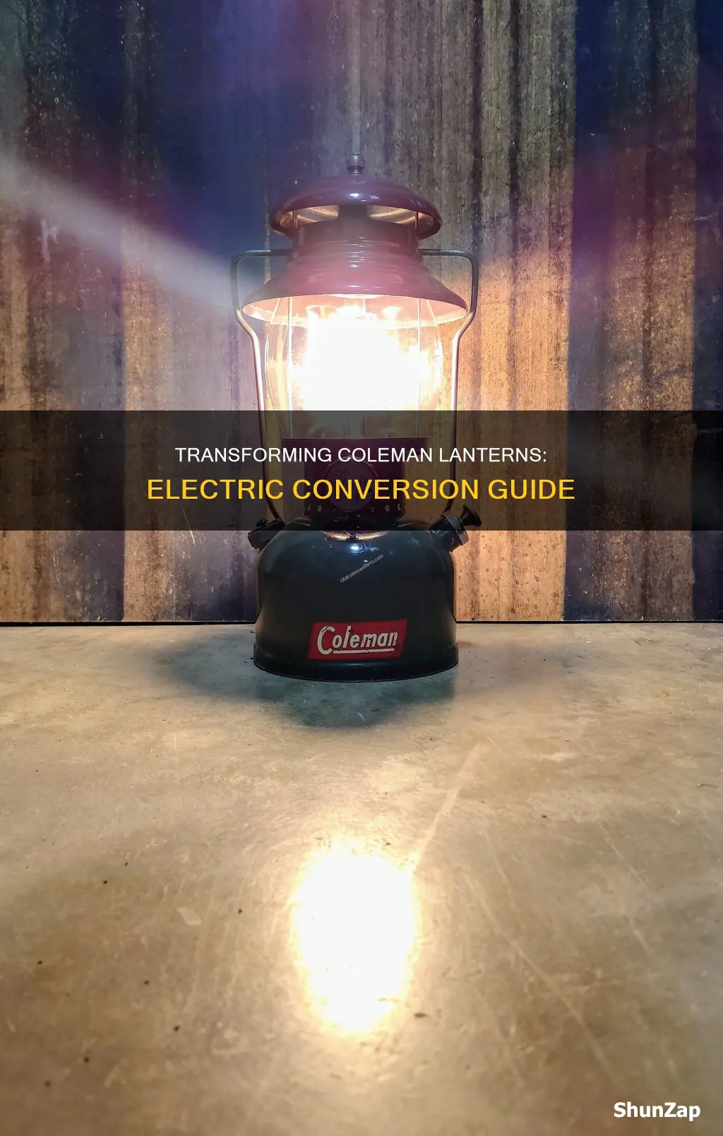 how to convert coleman lantern to electric