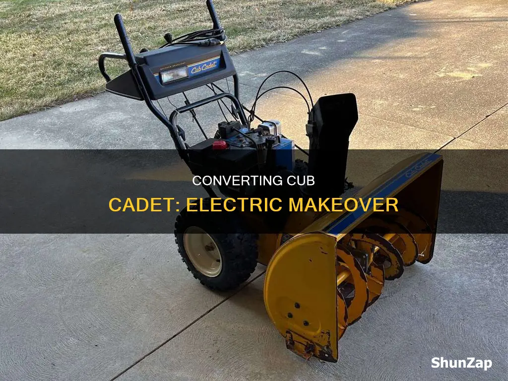how to convert cub cadet to electric