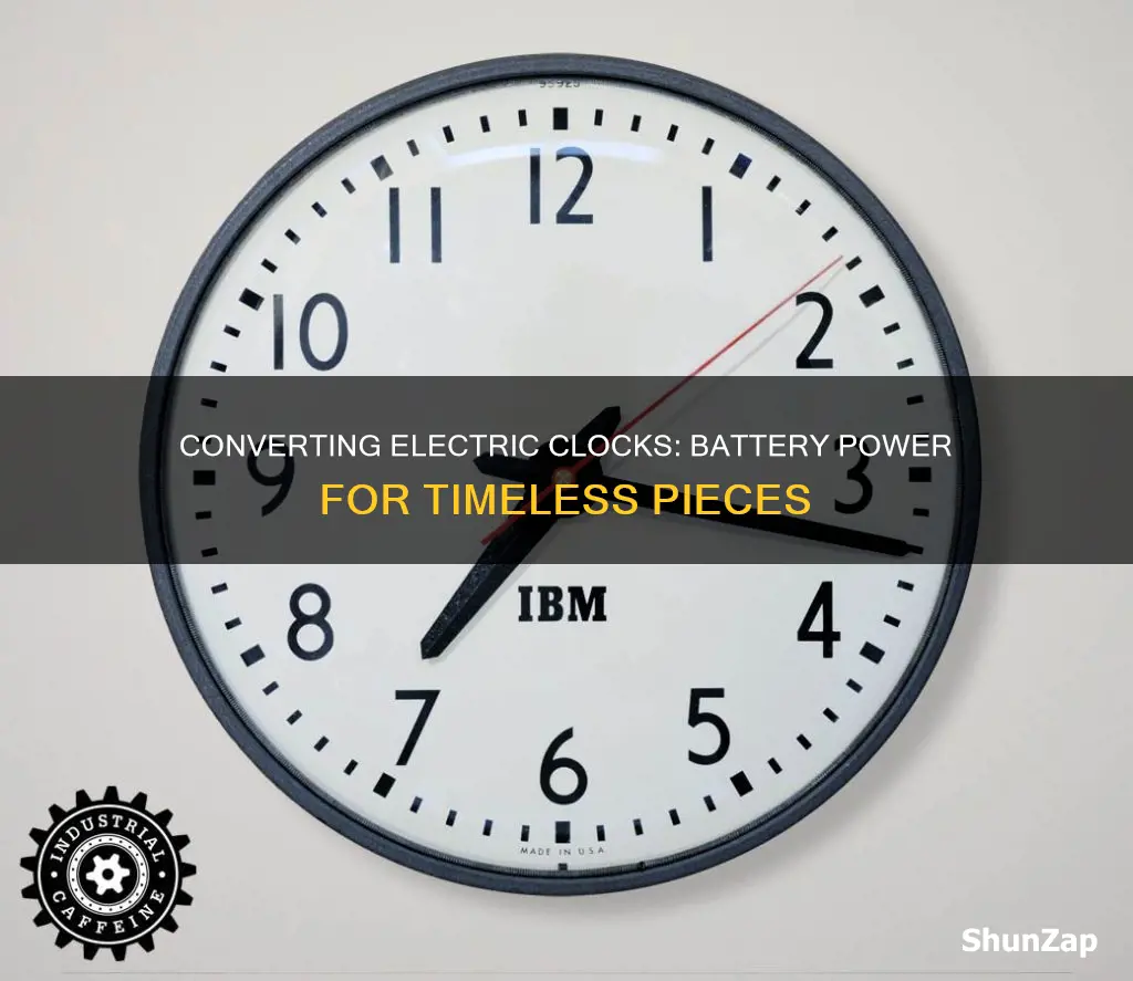 how to convert electric clock to battery