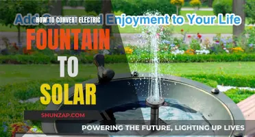 Transforming Electric Fountains to Solar Power