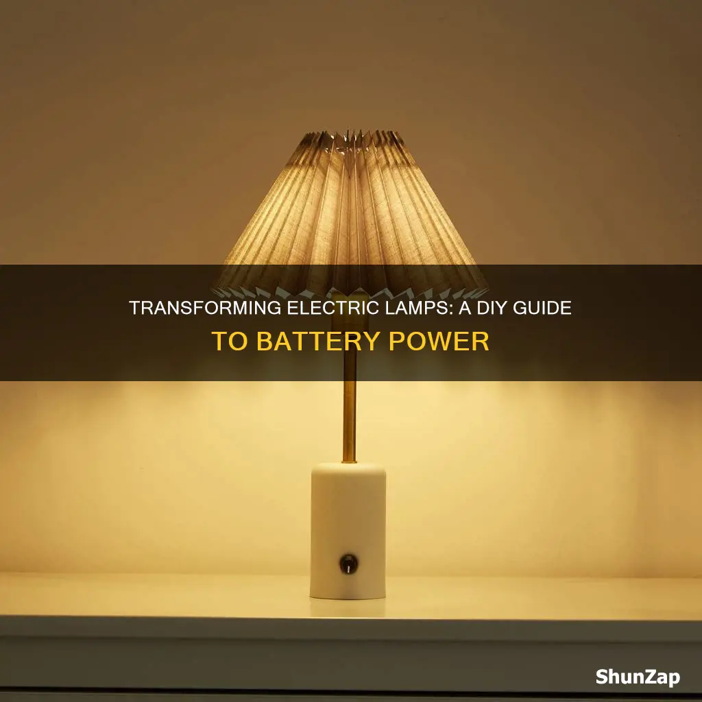 how to convert electric lamp to battery
