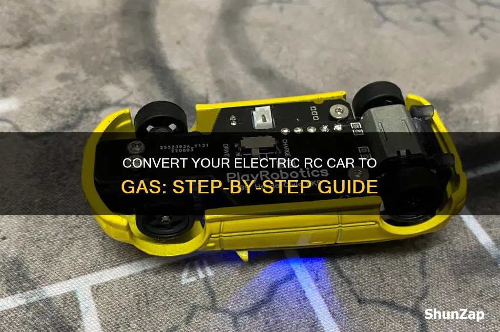 how to convert electric rc car to gas