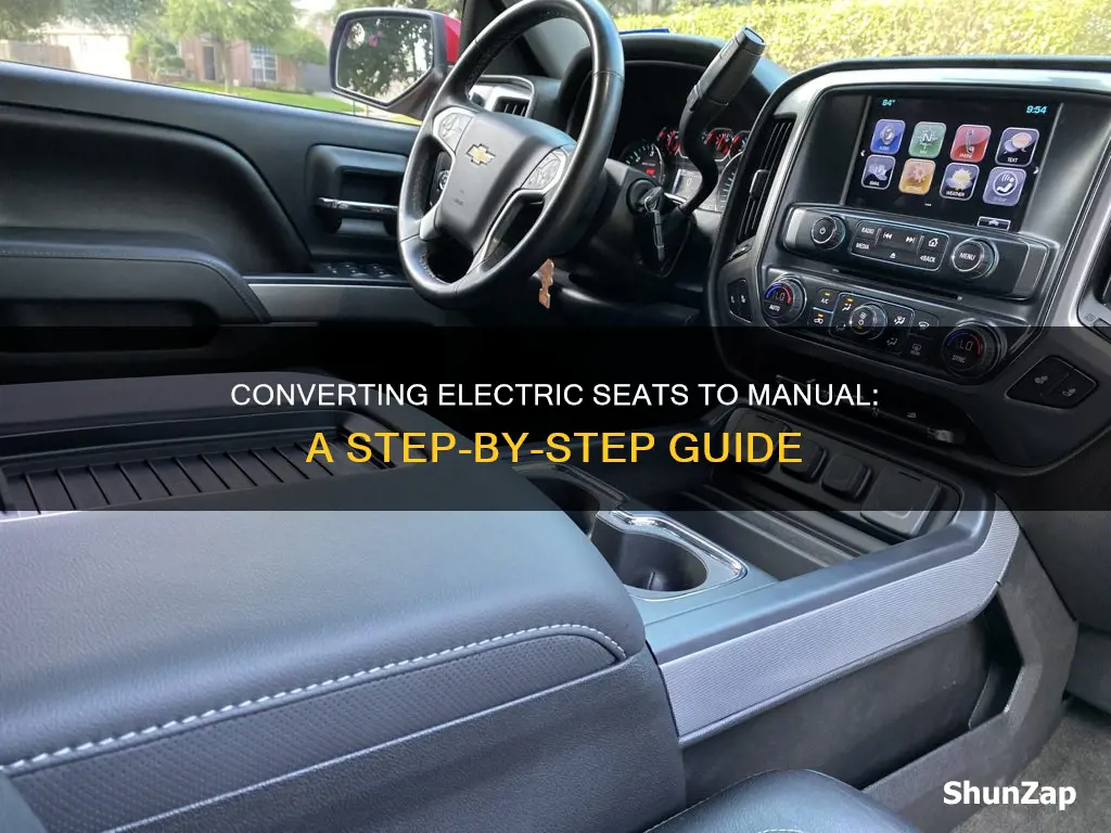 how to convert electric seat to manual