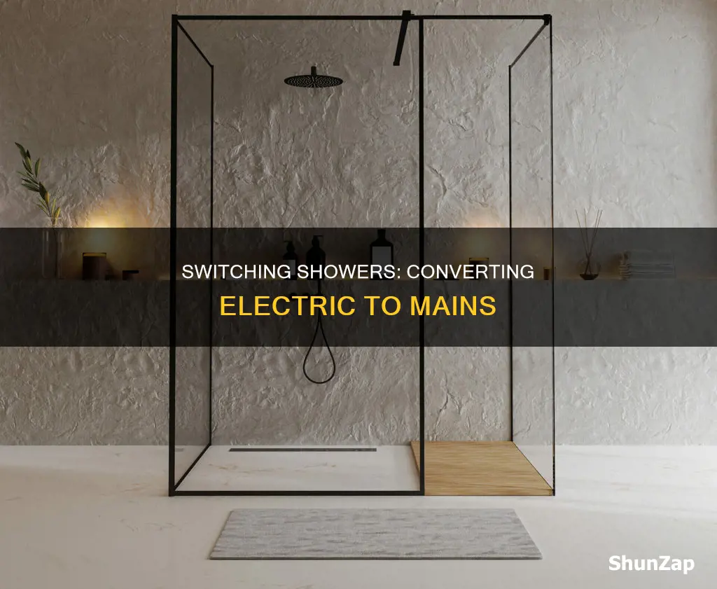 how to convert electric shower to mains
