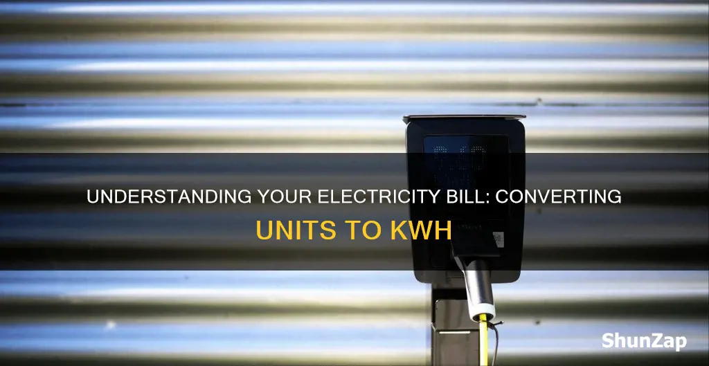 how to convert electricity units into kwh