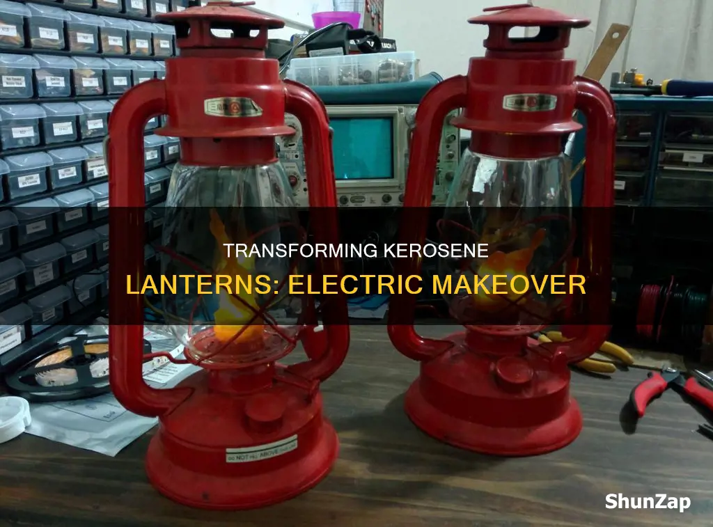 how to convert kerosene lantern to electric