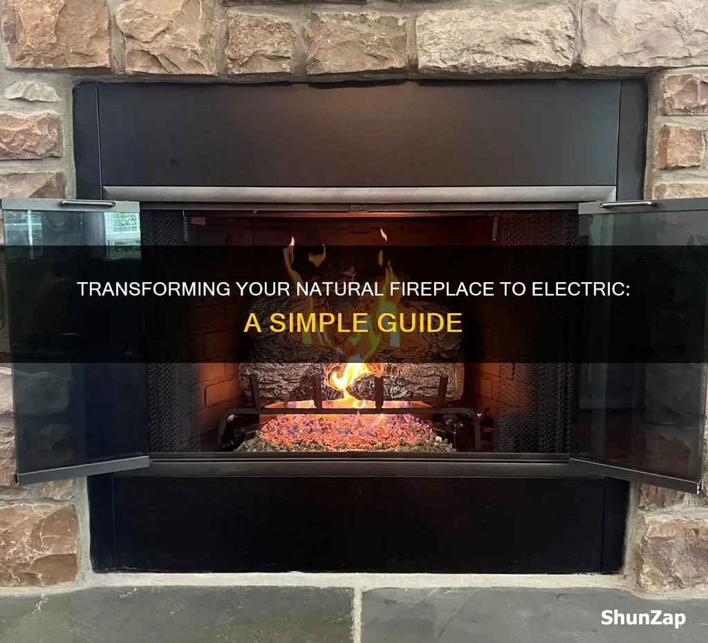how to convert natural fireplace to electric