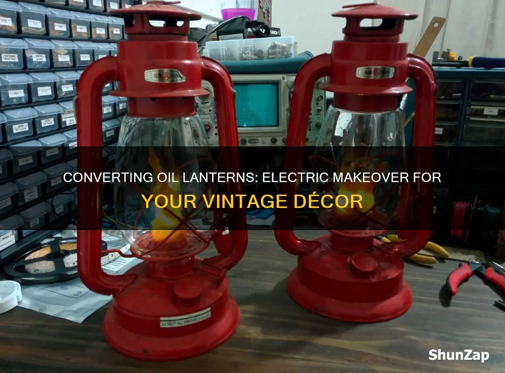 how to convert oil lantern to electric