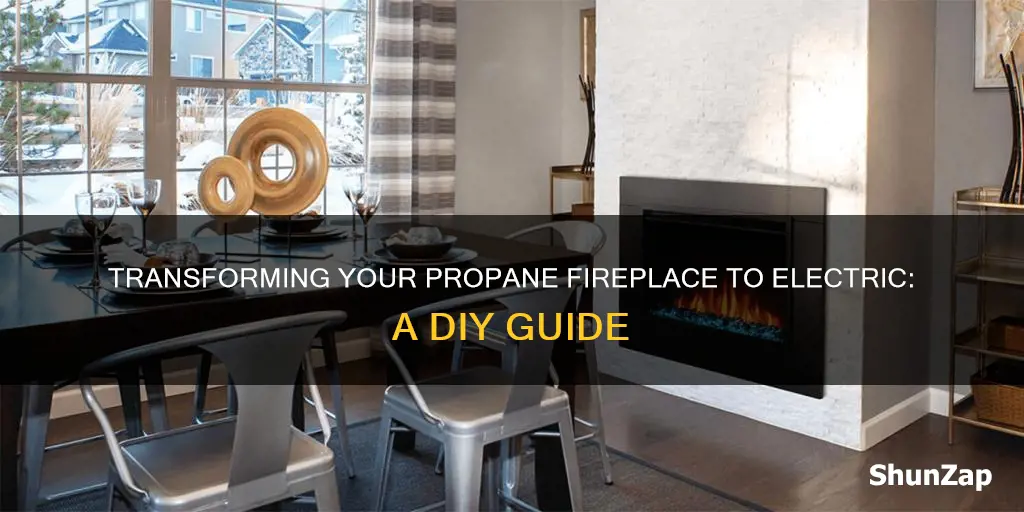 how to convert propane fireplace to electric