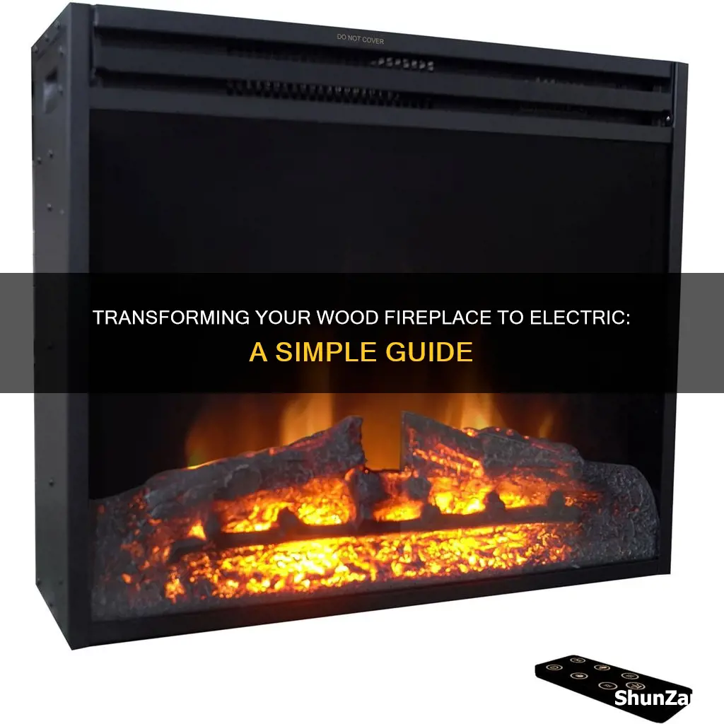 how to convert wood fireplace to electric