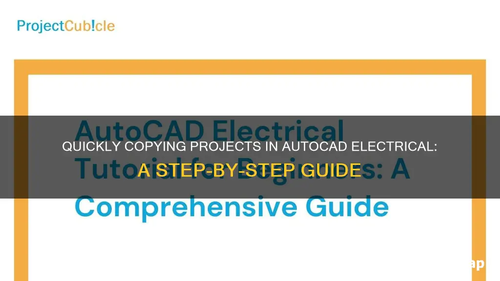 how to copy a project autocad electrical