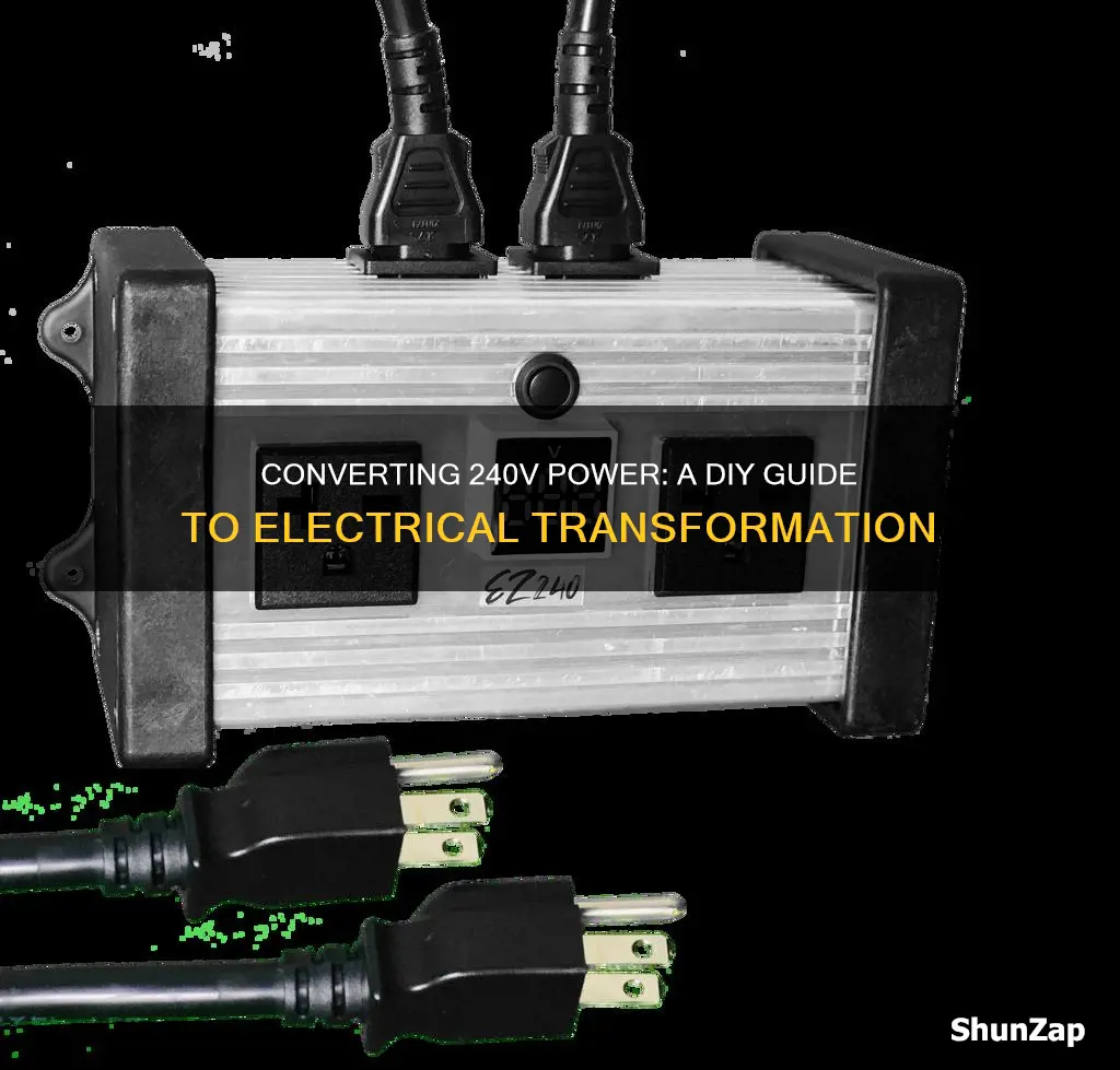 how to covert a 240 to electric