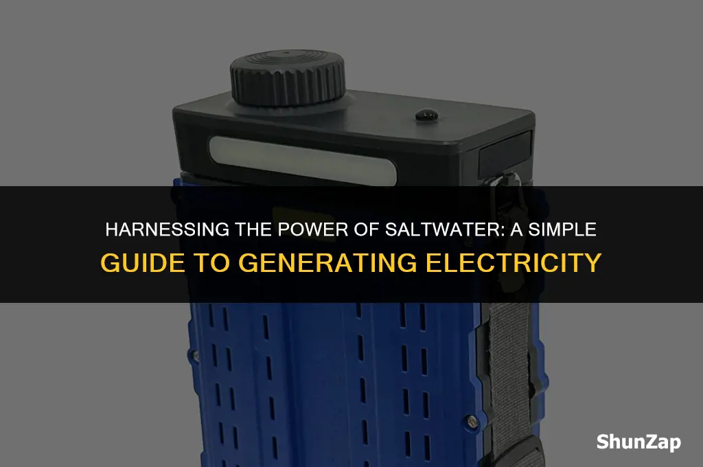 how to create electricity using salt water
