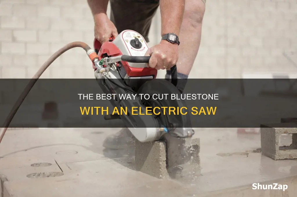how to cut bluestone with electric saw