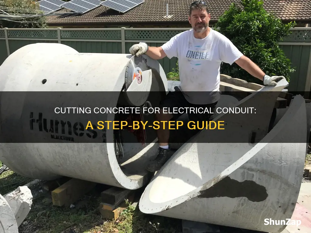 how to cut concrete for electrical conduit