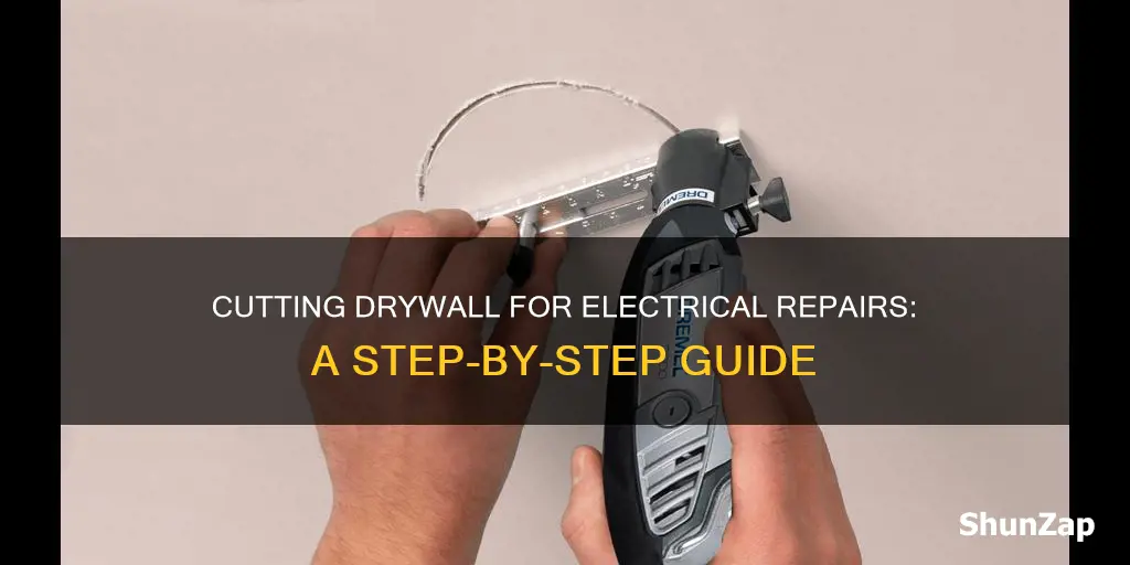 how to cut drywall for electrical repair